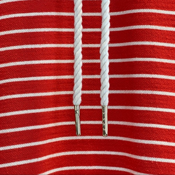 Tommy Hilfiger Striped Cowl Neck Tunic Red and White With Draw String & Pocket - Picture 5 of 7